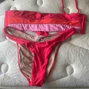 Red and Pink PQ Swimsuit size medium top and small bottoms